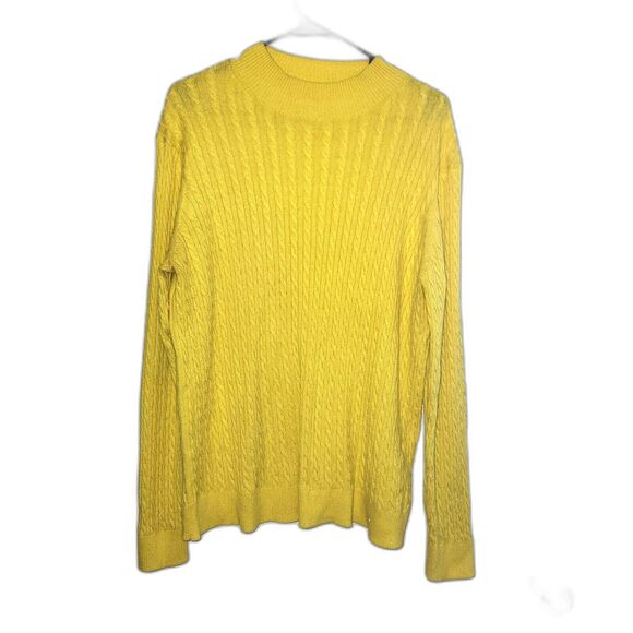 Amazon Essentials Womens XXL Yellow Crew Neck Pullover Sweater Fall Winter - Picture 1 of 5